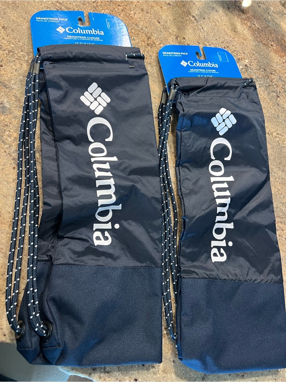 Columbia Navy Drawstring Pack